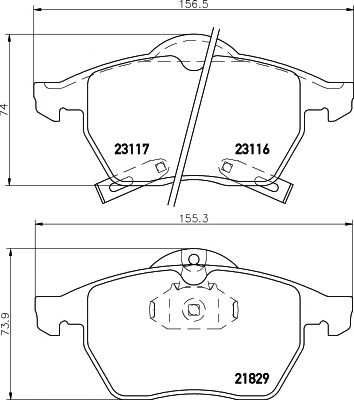 HELLA PAGID 8db355008041 -  Комплект тормозных колодок, дисковый тормоз